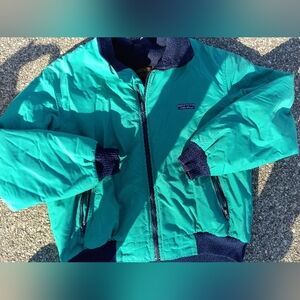 Vintage Men's 90's Eddie Bauer Bomber Jacket Size Large Fleece Lining
